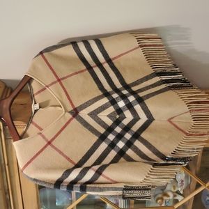 Burberry fringed poncho